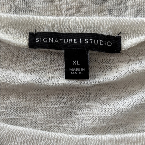 Signature Studio Women’s Knit Tribal Multicolored High-low Top SZ XL - Picture 3 of 7